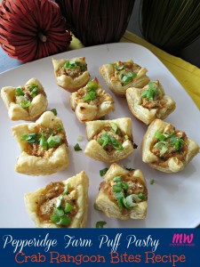 Pepperidge Farm Puff Pastry Crab Rangoon Bites Recipe