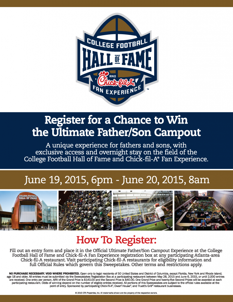 College Football Hall of Fame Flash Giveaway