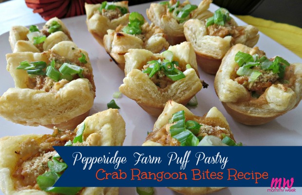 Pepperidge Farm Puff Pastry Crab Rangoon Bites Recipe